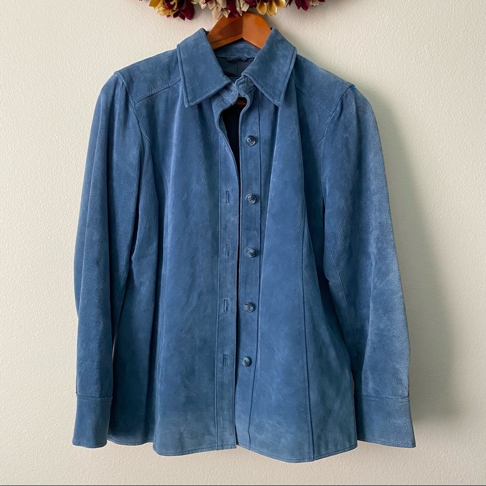 Vintage Blue Suede Jacket